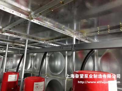 消防一體化泵站泵房?jī)?nèi)消防泵安裝線路連接